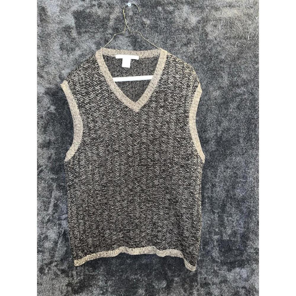 Vintage Geoffrey Beene Speckled V-Neck‎ Sweater Vest - Size L
